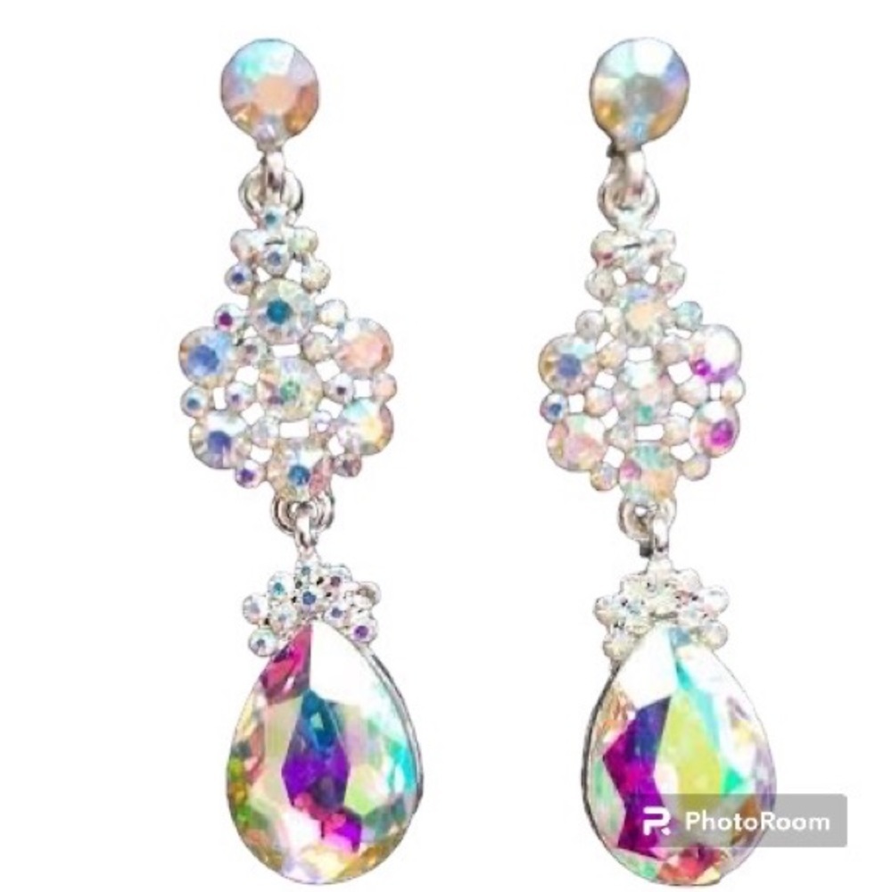 Crystal Drop Earrings Bridal Jewelry Bridesmaids Earrings Prom Dress Earrings